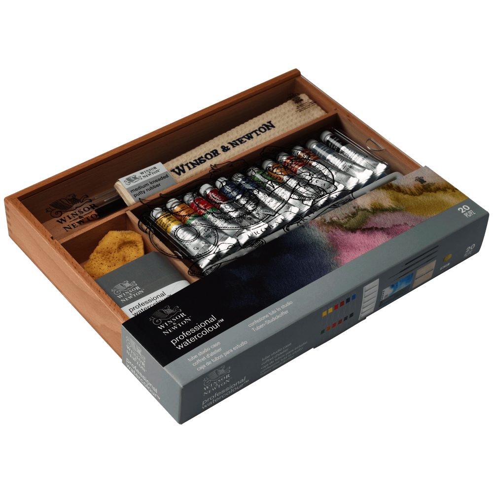 CAJA  ACUARELAS TUBO PROF WINSOR 20PCS 190815