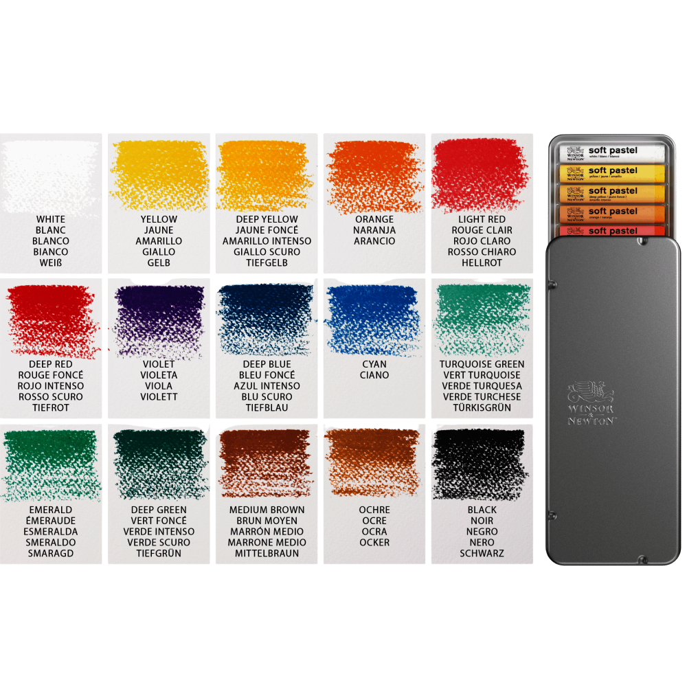 ESTUCHE TIZA WINSOR | PASTEL SECO | X15 | RF 1790001              