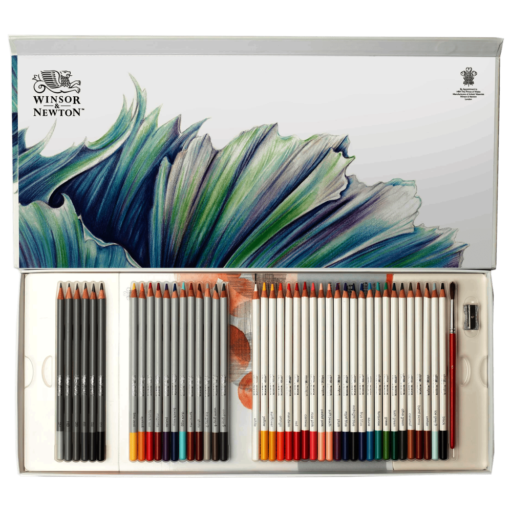 CAJA LAPIZ WINSOR STUDIO TECNICAS MIXTAS 45PC