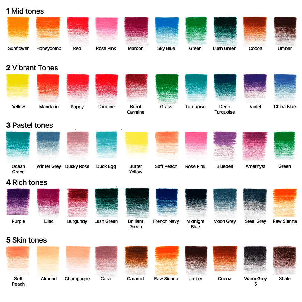 CAJA LAPIZ WINSOR COLORES X50 -2090008