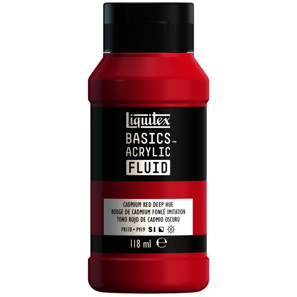 ACRILICO FLUIDO LIQUITEX | 118ML | RF 311 | TONO ROJO DE CADMIO OSCURO 