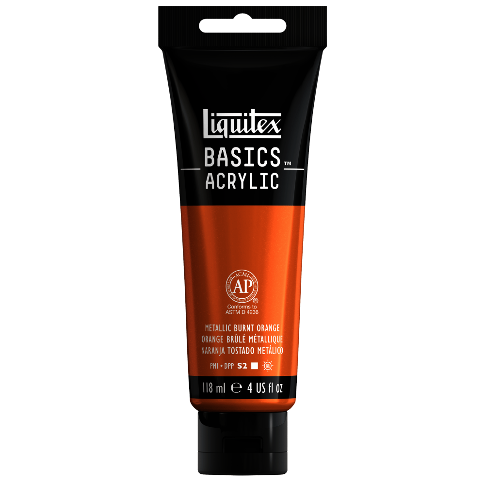 ACRILICO LIQUITEX BASICS | 118 ML | RF 344 | NARANJA TOSTADO METALICO                