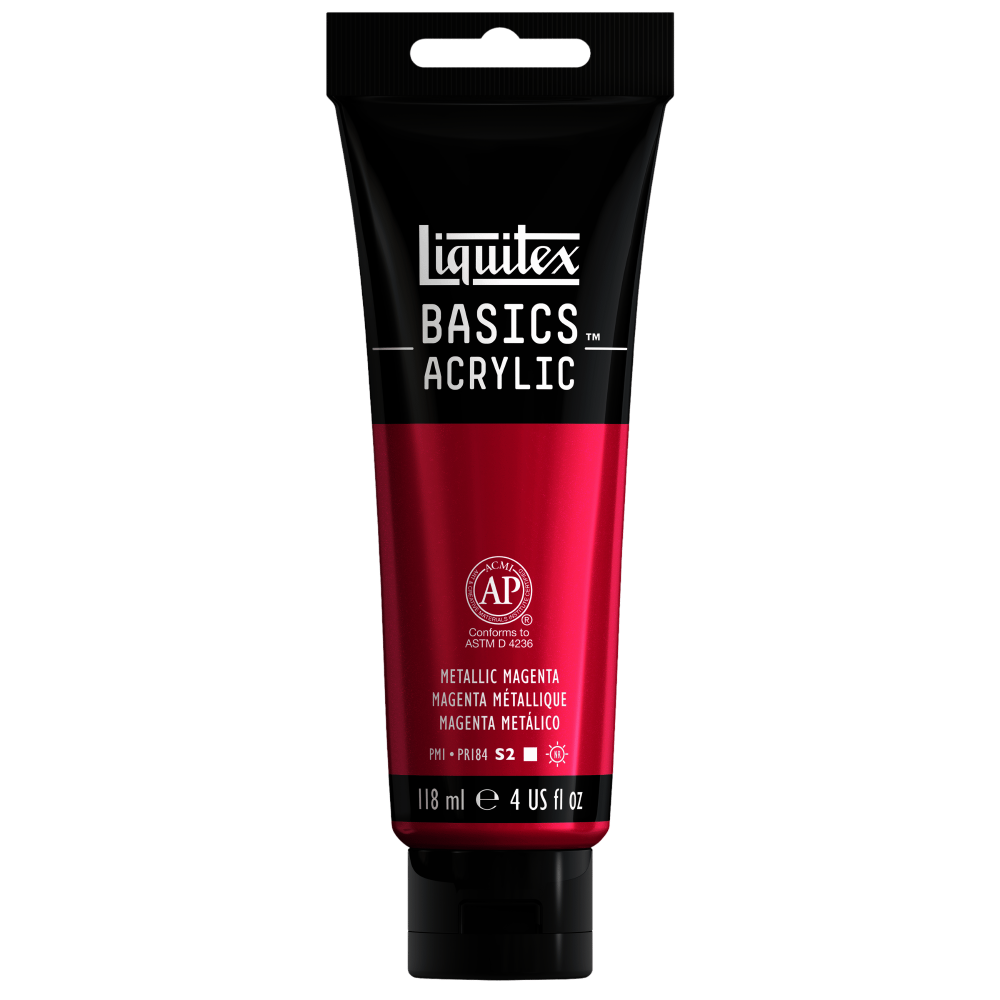 ACRILICO LIQUITEX BASICS | 118 ML | RF 342 | MAGENTA METALICO                        