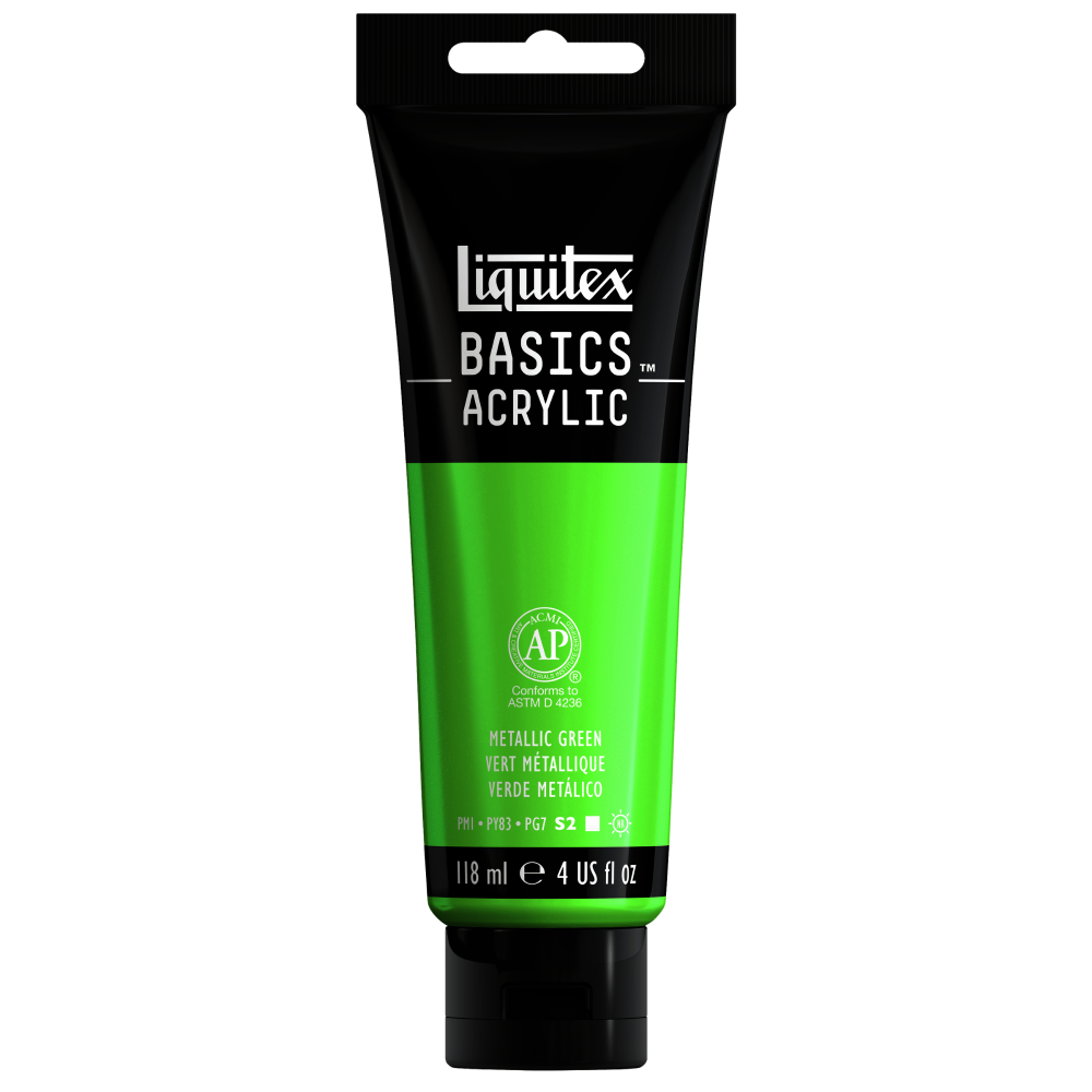 ACRILICO LIQUITEX BASICS | 118 ML | RF 346 | VERDE METALICO                          