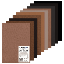 PAQUETE CANSON MI-TEINTES TONO GRIS X10H A3 160G C31032S083