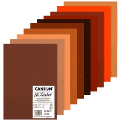 PAQUETE CANSON MI-TEINTES TONO CAFE X10H A3 160G C31032S082