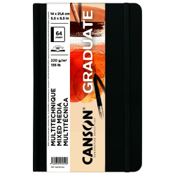 CUADERNO CANSON GRADUATE 21.6X14CM 220G NATURAL C31200L034
