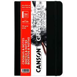 CUADERNO CANSON GRADUATE14X21.6CM 90G GRIS OSC C31200L042