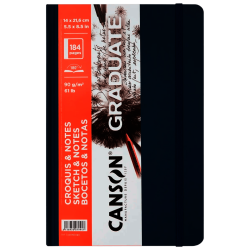 CUADERNO CANSON GRADUATE 14X21.6CM 90G AZUL OSC C31200L043