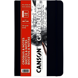 CUADERNO CANSON GRADUATE | 14X21.6CM | 90G | AZUL OSCURO | C31200L043