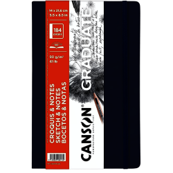 CUADERNO CANSON GRADUATE | AZUL OSCURO | 14X21.6CM | BOCETOS | TAPA BLANDA