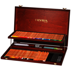 CAJA MADERA LAPICES LYRA POLY 106 PC L2004200