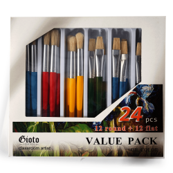 CAJA PINCELES DE CERDA X24 ARTMATE REDONDO Y PLANO RF AMB-24