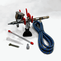 KIT AEROGRAFO | GIOTO | ACCIÓN DOBLE | RF BD 180 | AGUJA + MANGUERA TELA + CAPUCHONES