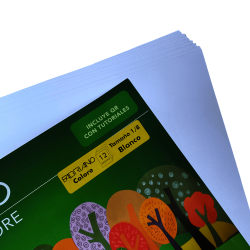 PAQUETE CARTULINA FABRIANO COLORE 1/8X12 HOJAS BLANCO    