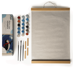 KIT PINTA POR NUMEROS 30X40CM W3342 PINGUINO 