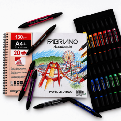 SET PARA ILUSTRAR  CON 18 MARCADORES PROFESIONALES RF 011